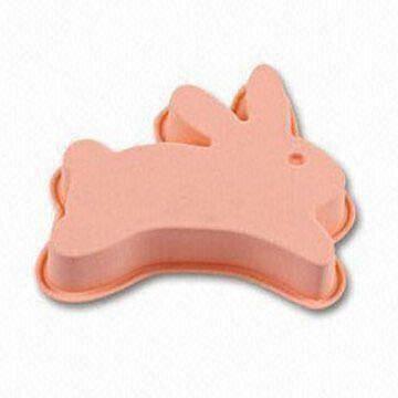 Cheap Non-stick Cake Mold in Rabbit Design, Made of 100% Food Grade Silicone, Pinky for sale