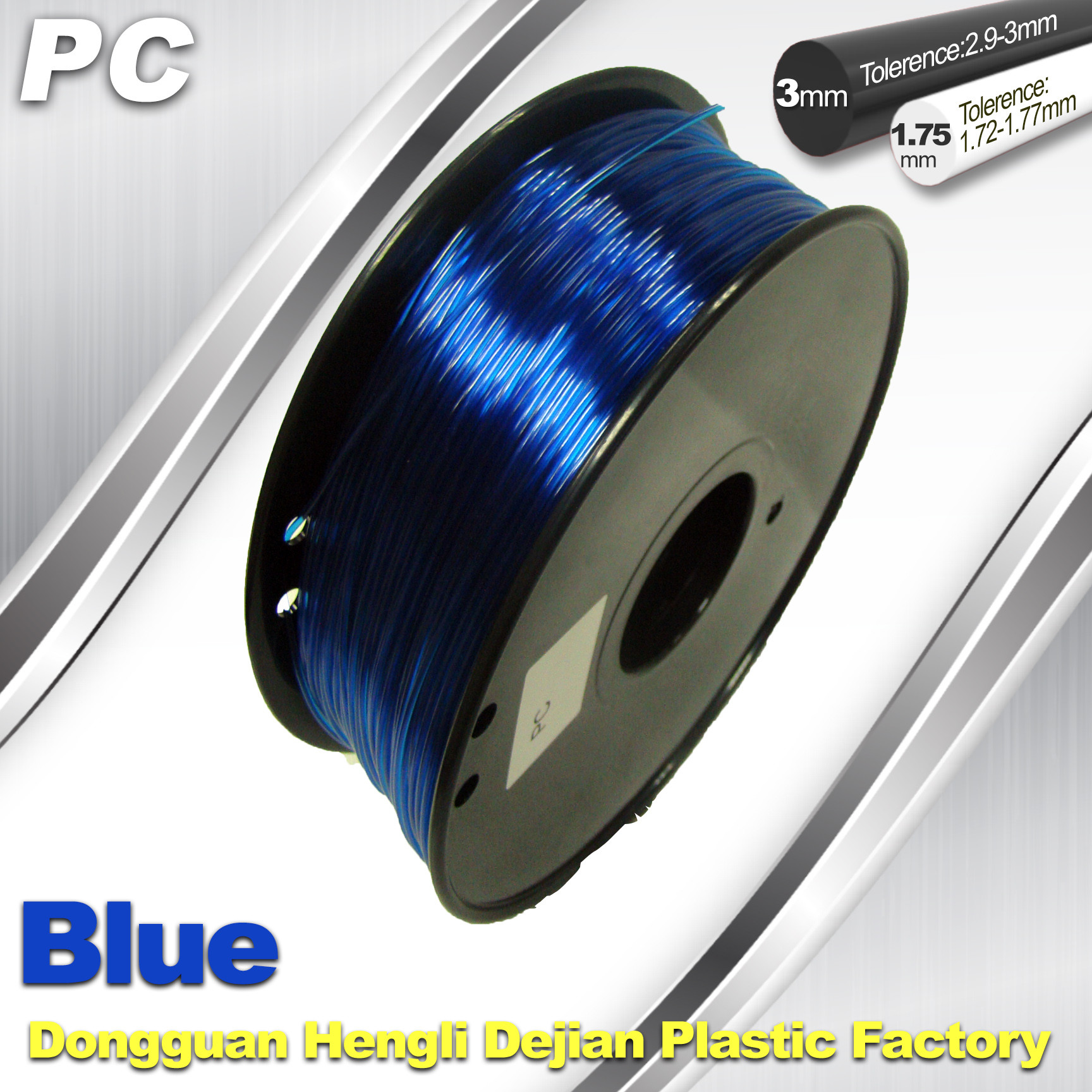 Cheap High Strengh 3D Printer Polycarbonate Filament 1.75mm / 3.0mm for sale