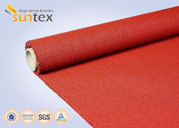 Quality 960 G/sqm Red Silicone Coated Fiberglass Fabric For Heat And Cold Insulation wholesale