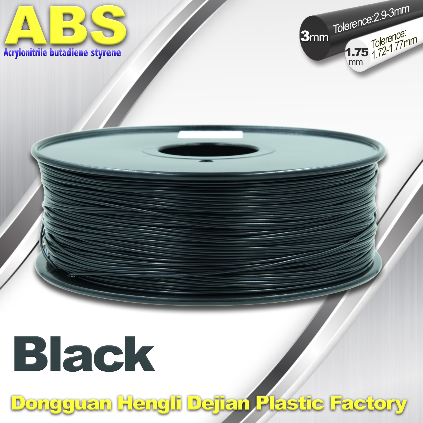 Cheap Black 1.75mm /3.0mm 3D Printer Filament 3D Printer Consumables ABS Filament for sale