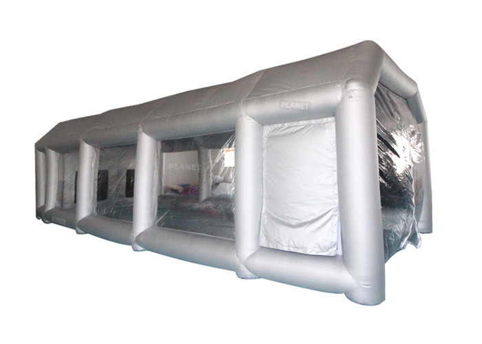 Cheap 6x4x3m UV Resistant Silver Inflatable Car Spray Booth Painting Station For Car Painting for sale