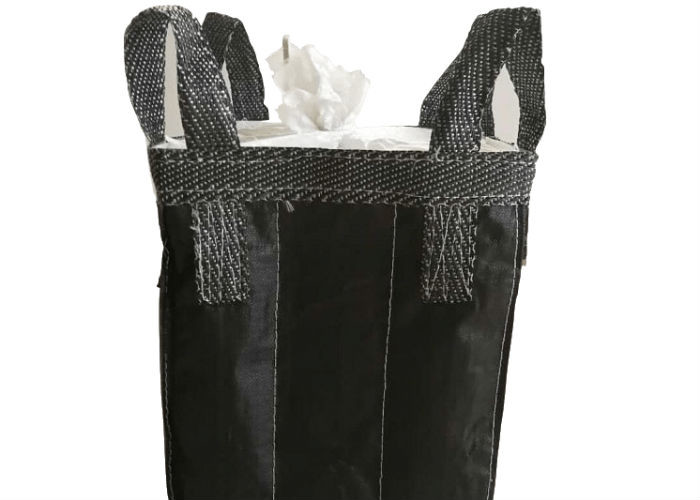 Cheap Black Flexible PP Bulk Bag Flat Bottom With Spout 100% Virgin PP Founded 1000kgs for sale