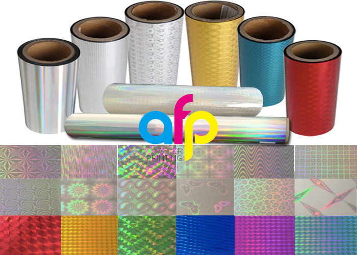 Cheap Colorful / Transparent Laser Holographic Film With Patterns 180 - 1880mm Width for sale