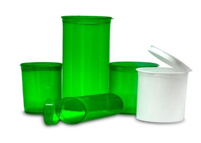 Food Class Plastic Pop Top Vials 90DR Various Colors Child Resistant Airtight