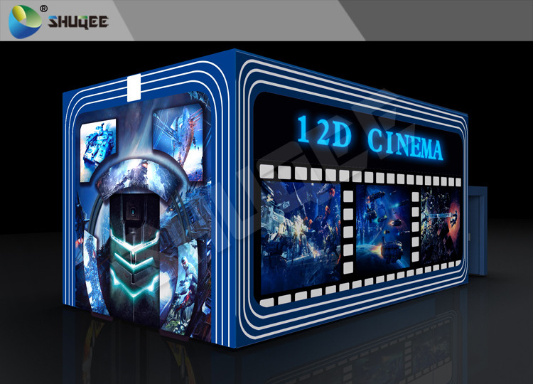 Cheap Entertainment Virtual 12D Cinema XD Theatre Cabin With 3DOF Eletric Chairs for sale