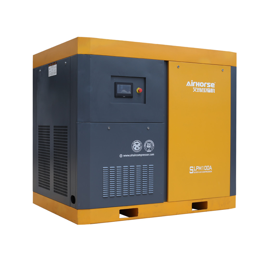 Cheap Factory supplier 75kw two stage hot sale screw air compressor PM motor and inverter for sale