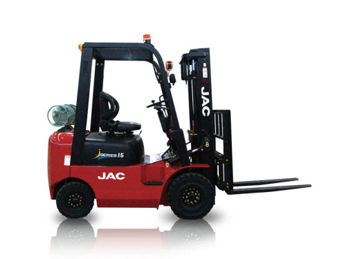 Cheap JAC Gasoline Forklift Truck 1.5 Ton Lifting Capacity 3m - 6m Lift Height for sale