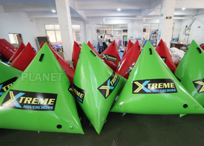 Cheap 1.5m Airtight Triathlon Inflatable Triangle Buoy With D Rings Customized Size for sale