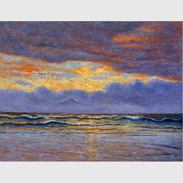 Cheap Impressionism Claude Monet Oil Paintings Reproduction Sunrise Seascape Oil Paintings for sale