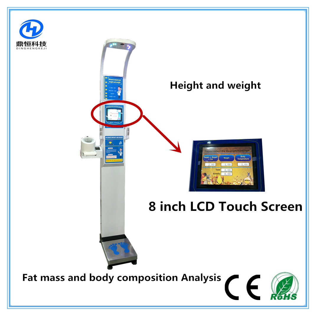 Cheap Ultrasonic height weight scales with blood pressure , temperature, fat mass  for medical  Equipment for sale