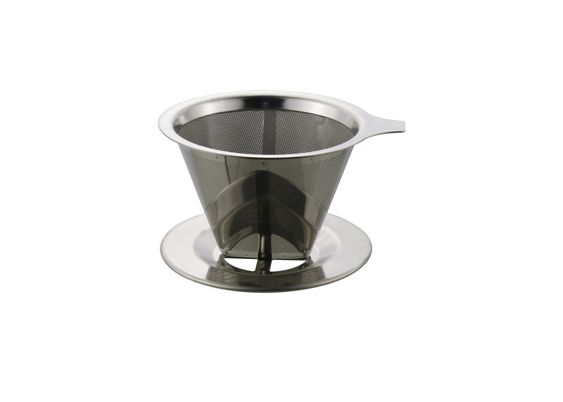 Cheap 304 Stainless Steel Coffee Filter Simple Coffee Worker With Folded Edge for sale
