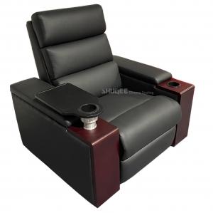Cheap Synthetic Leather Movie Theater VIP Sofa With Rotating Tray for sale