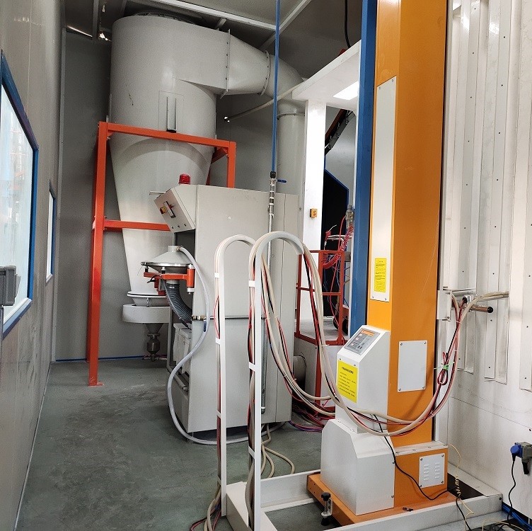 Cheap Aluminum Manual Automatic Powder Coating Line With Spraying Robot for sale