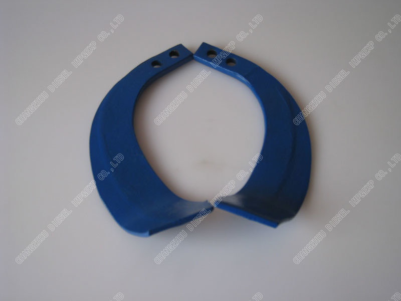 Cheap 0.5Kg-0.6Kg 581 681 Rotary Tiller Blades For Tractor Double Hole Blue Colorful for sale