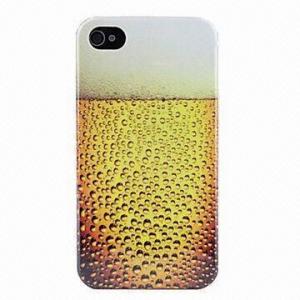 Cheap Beer Bubbles Pattern Hard Case for iPhone 4 and 4S, Yellow, OEM Orders are Welcome for sale