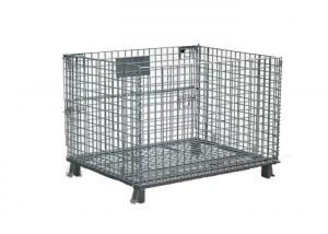 Cheap Express Sorting Warehouse 6.4mm Foldable Wire Mesh Cage Turnover Iron Frame for sale