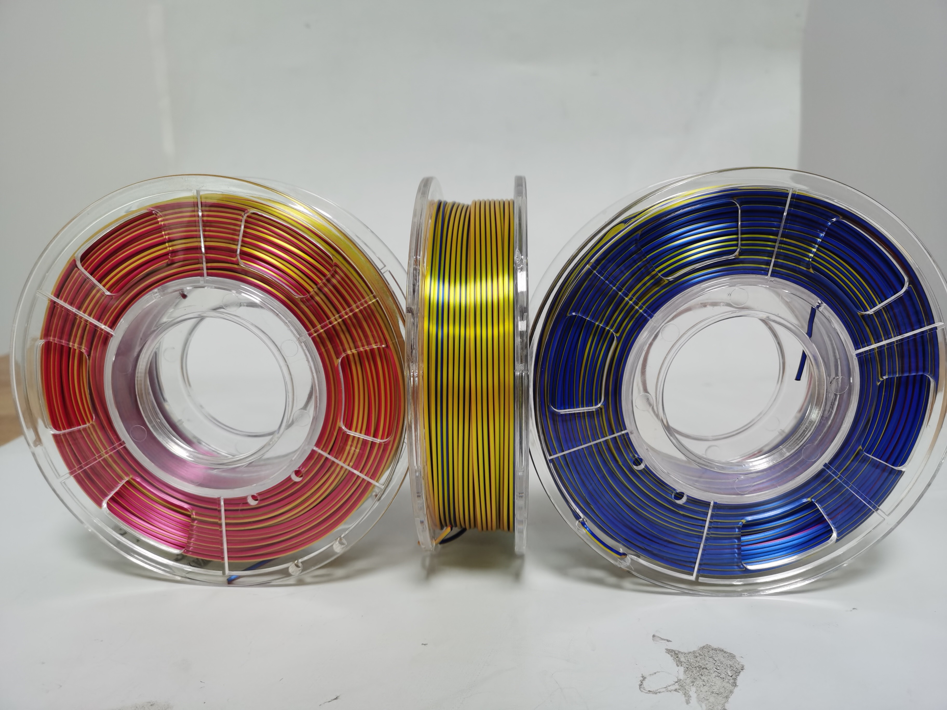 Cheap trip color 3d printer filament,silk filament, 3d printer filaments for sale