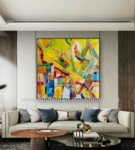 Cheap 5cm Modern Canvas Geometric Abstraction Paintings For Living Room Decoration for sale