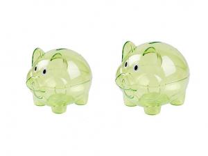 Cheap Clear Money Safe Piggy Bank , Colorful Childrens Money Boxes Piggy Banks for sale