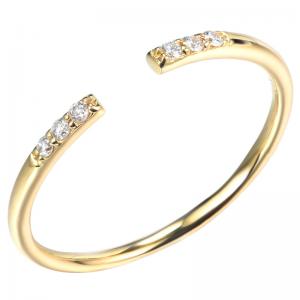 Cheap Engagement Ring Simple Small Fresh Opening Ring 18K Gold Diamond Rings for sale