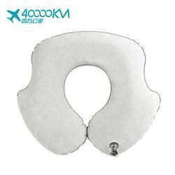 Cheap WMXP0004 Cheap Promotional Air Filled TPU U shape foldable flocked inflatable travel neck pillow for sale
