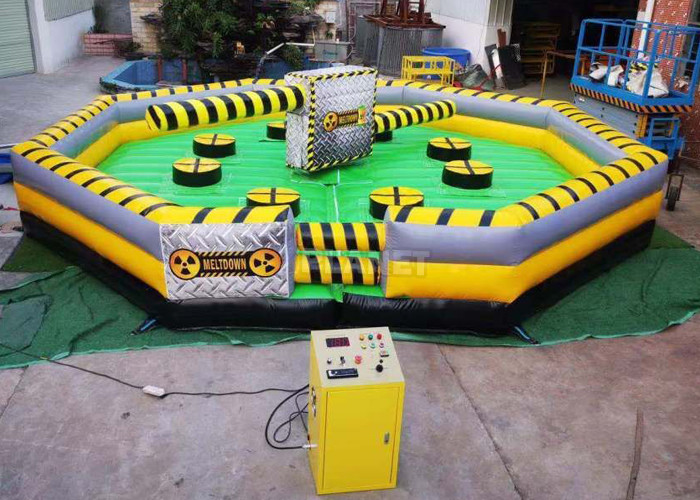 Cheap Meltdown Mechanical 8m Dia Total Wipeout Inflatable For Rotating Obstacles Games for sale
