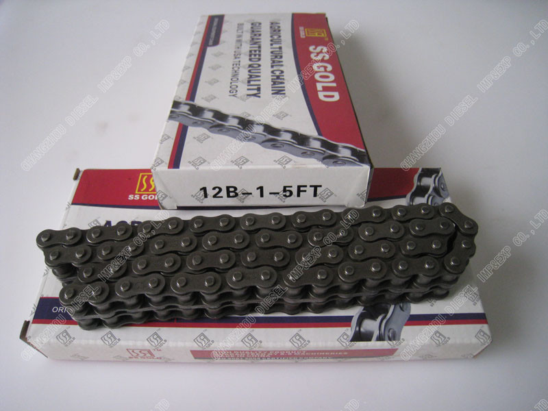 Cheap Single Roller Chain 12B-1-5FT 80Links 1.85KG 40MN Material , Duplex Roller Chain for sale
