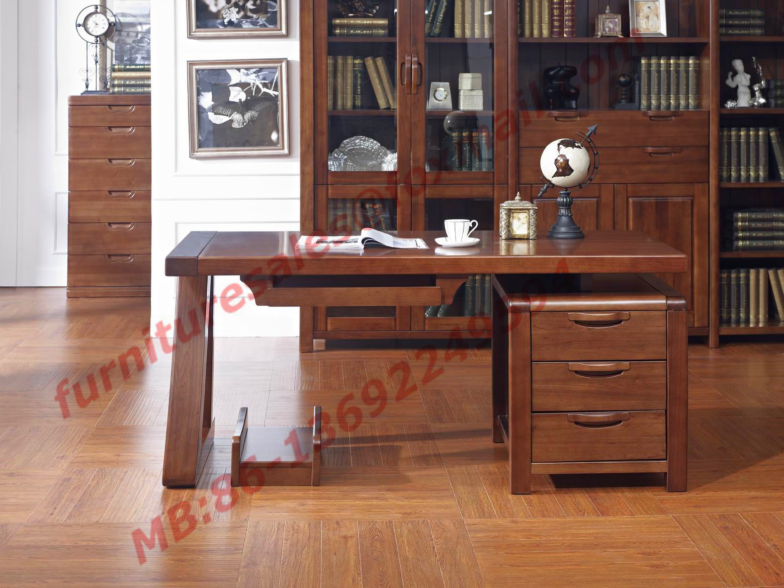 Cheap Solid Wood Antique Design Furniture Desk with Drawers in Home Study Room use for sale