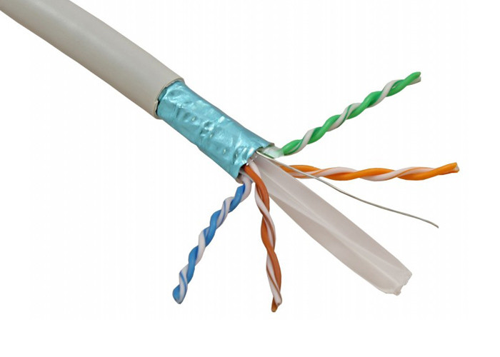 Cheap CAT6 23AWG 4 Twisted Pair Bulk CAT Cable Color Coded High Speed For Data for sale