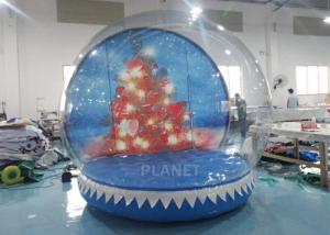 Cheap 0.65mm PVC  Inflatable Santa Snow Globe Ball Quadruple Stitching for sale