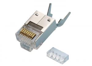 Cheap 8 Pin Shielded Rj45 Connector , Lan Cable Connector Cable Network Accessories for sale
