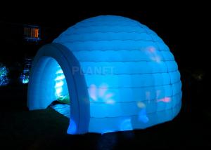 Cheap Led Lighting Inflatable Igloo Tent , Oxford Cloth Inflatable Tents For Parties for sale