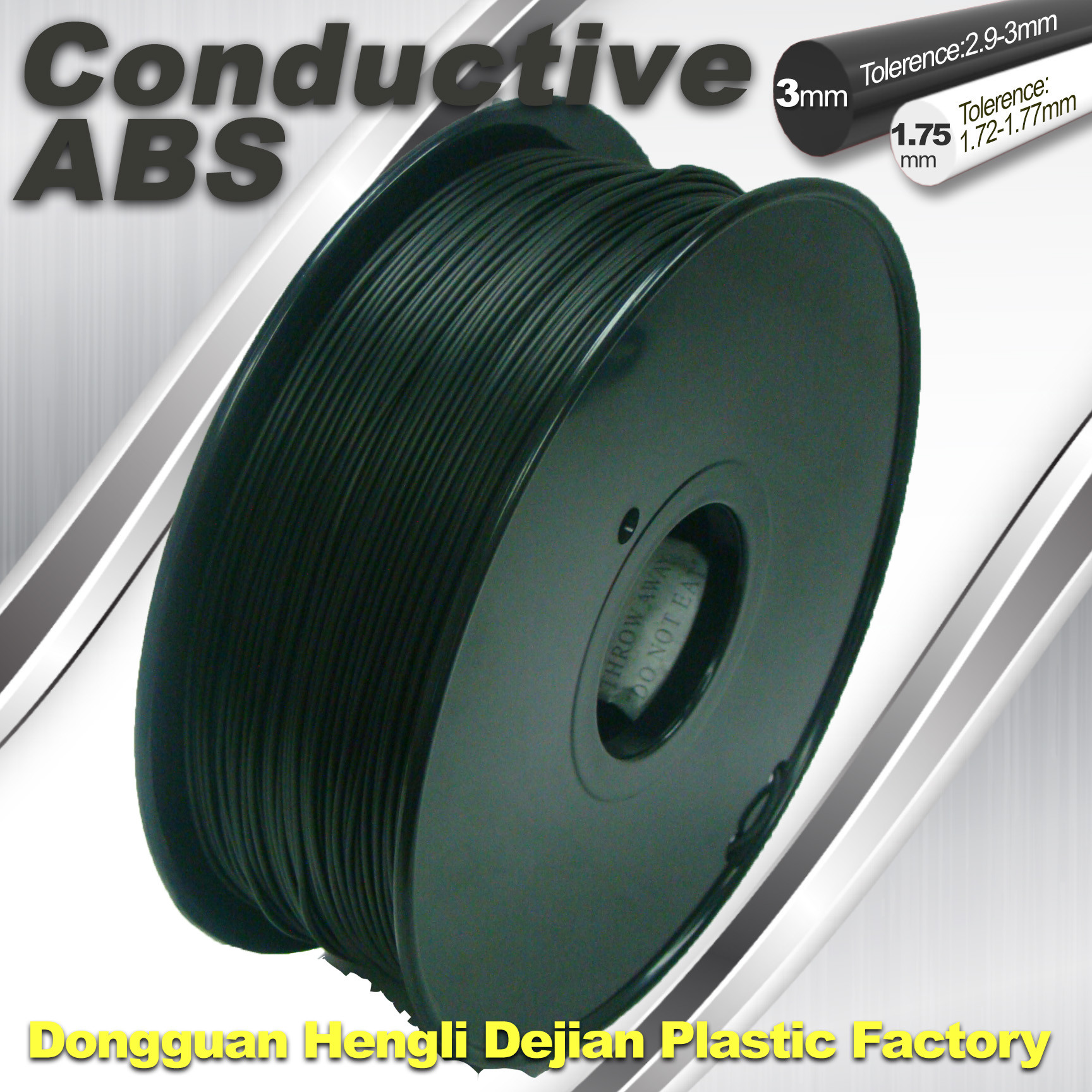 Cheap ABS Conductive 3D Printer Filament 1.75mm / 3.0 mm for sale
