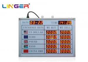China Durable Long Life LED Numeric Display Currency Display Board With Time And Date on sale