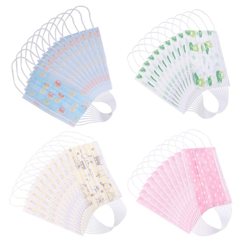 Cheap Antibacterial Children'S Disposable Face Masks High Filtration Capacity Colorful for sale