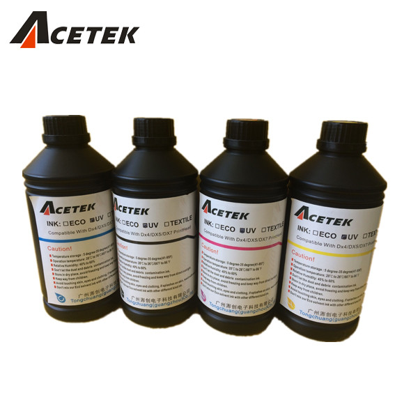 Cheap Acetek UV Printer Ink 1000ML/Bottle For Epson Dx5/Xp600/Dx7/Dx8 Head for sale