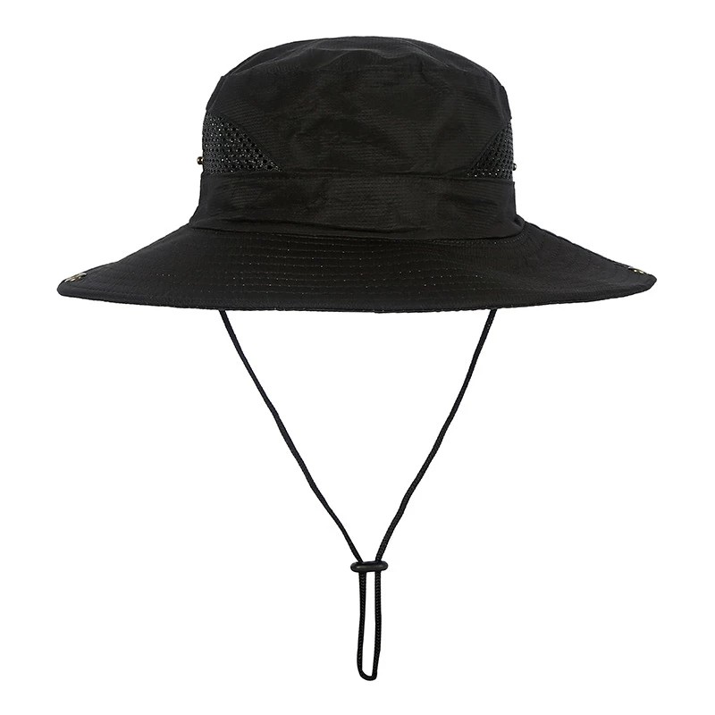 Cheap 58cm Outdoor Sun Hat With Protection Foldable Wide Brim Fishing Bucket Hat for sale
