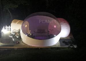 Cheap Advertising Inflatable Bubble Ball Two Tunnel , Giant Bubble Tent House for sale