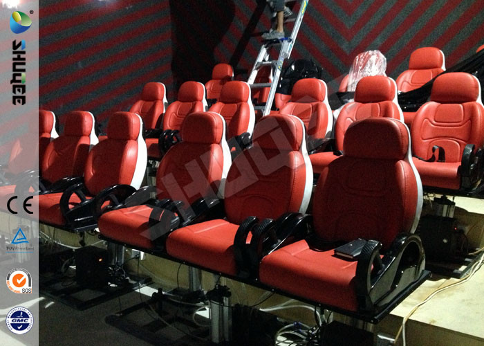 Cheap Red Hydraulic Mobile Theater Chair For 7D Movie Theater 1 Year Guaranty for sale