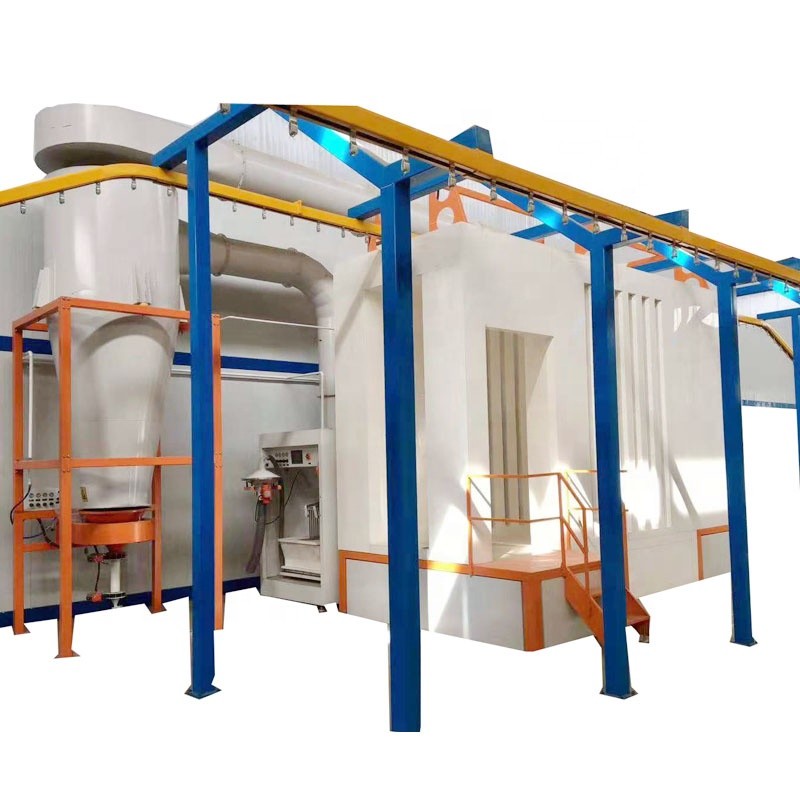 Cheap ABD Powder Coating Production Line With Curing Oven Automatic Spray Booth for sale