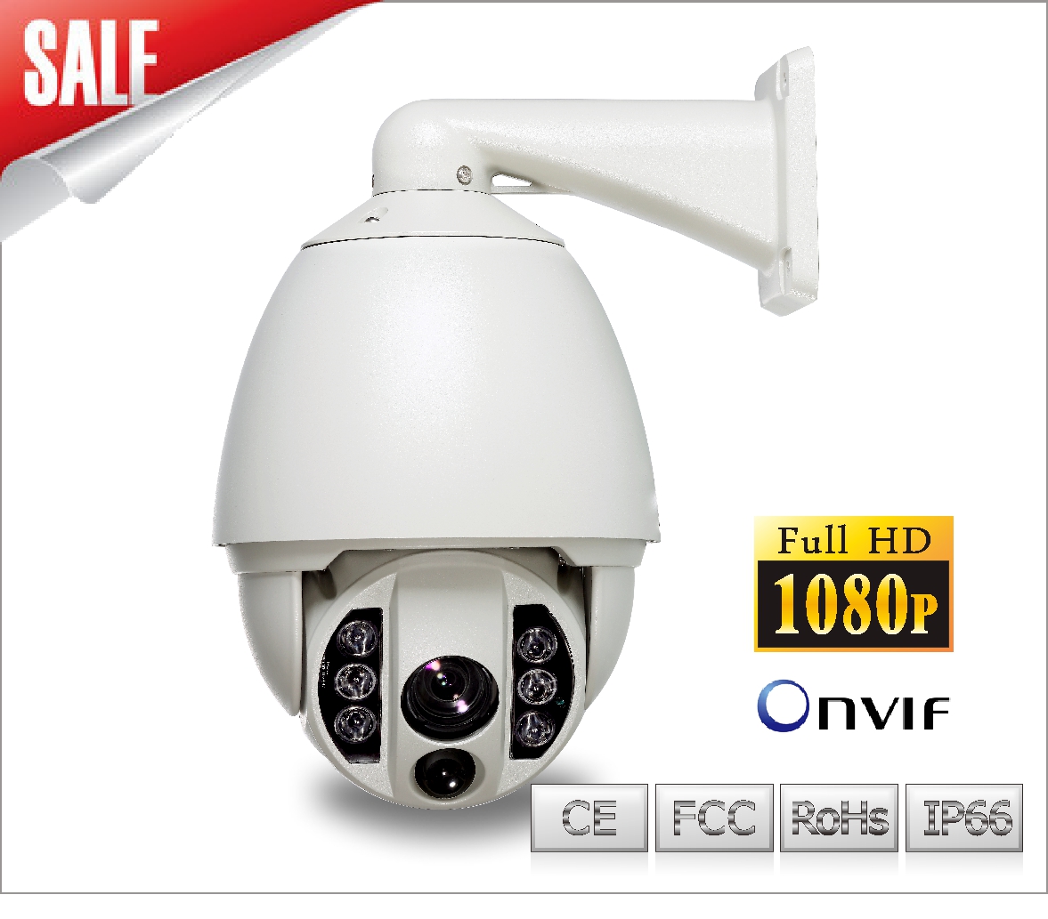 Cheap 2.0Megapixels HD IP IR High Speed Dome Camera With 3G for sale