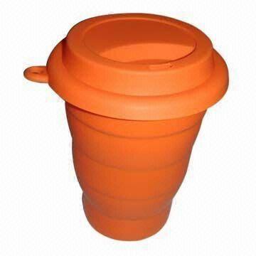 Cheap Collapsible Cup, Made of 100% Food Grade Silicone, FDA, LFGB Standards, OEM Designs Welcomed for sale