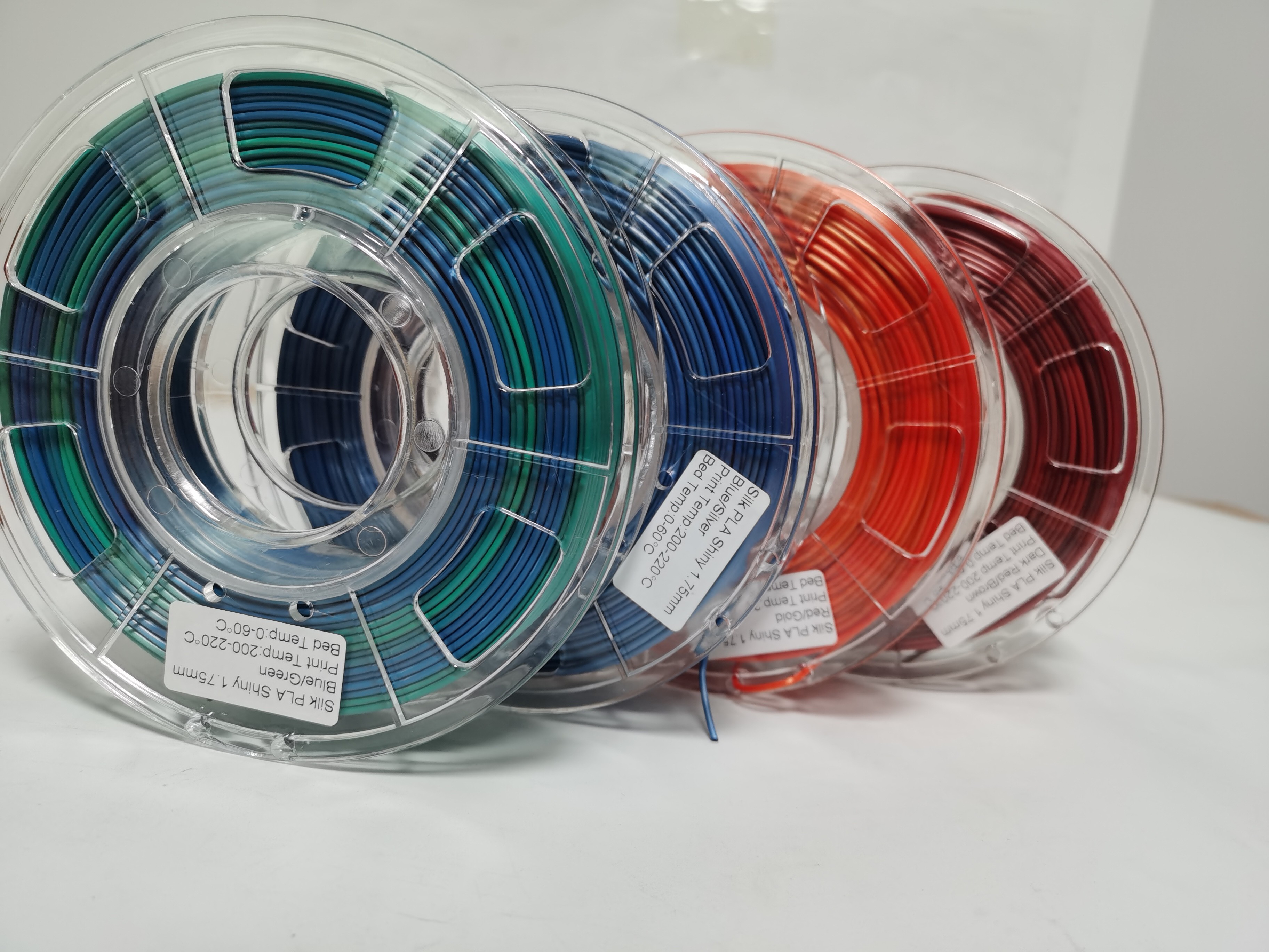 Cheap 0.03mm Dia Silk Two Color Filament , 1.75mm 3d Printer Filament for sale