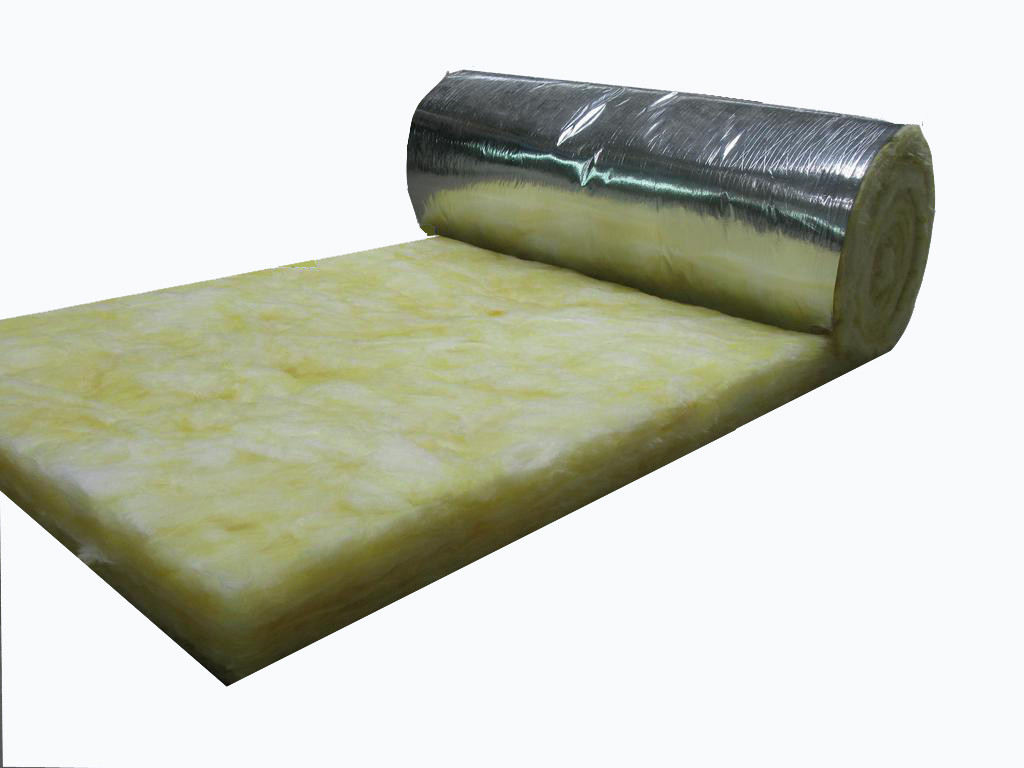Cheap FSK Glass Wool Felt For Duct Wrap , Fiberglass Blanket Insulation for sale