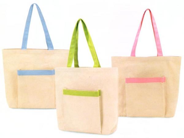 Fashionable Plain White Cotton Canvas Tote Bag with New Design for Grocery with certificate of ...