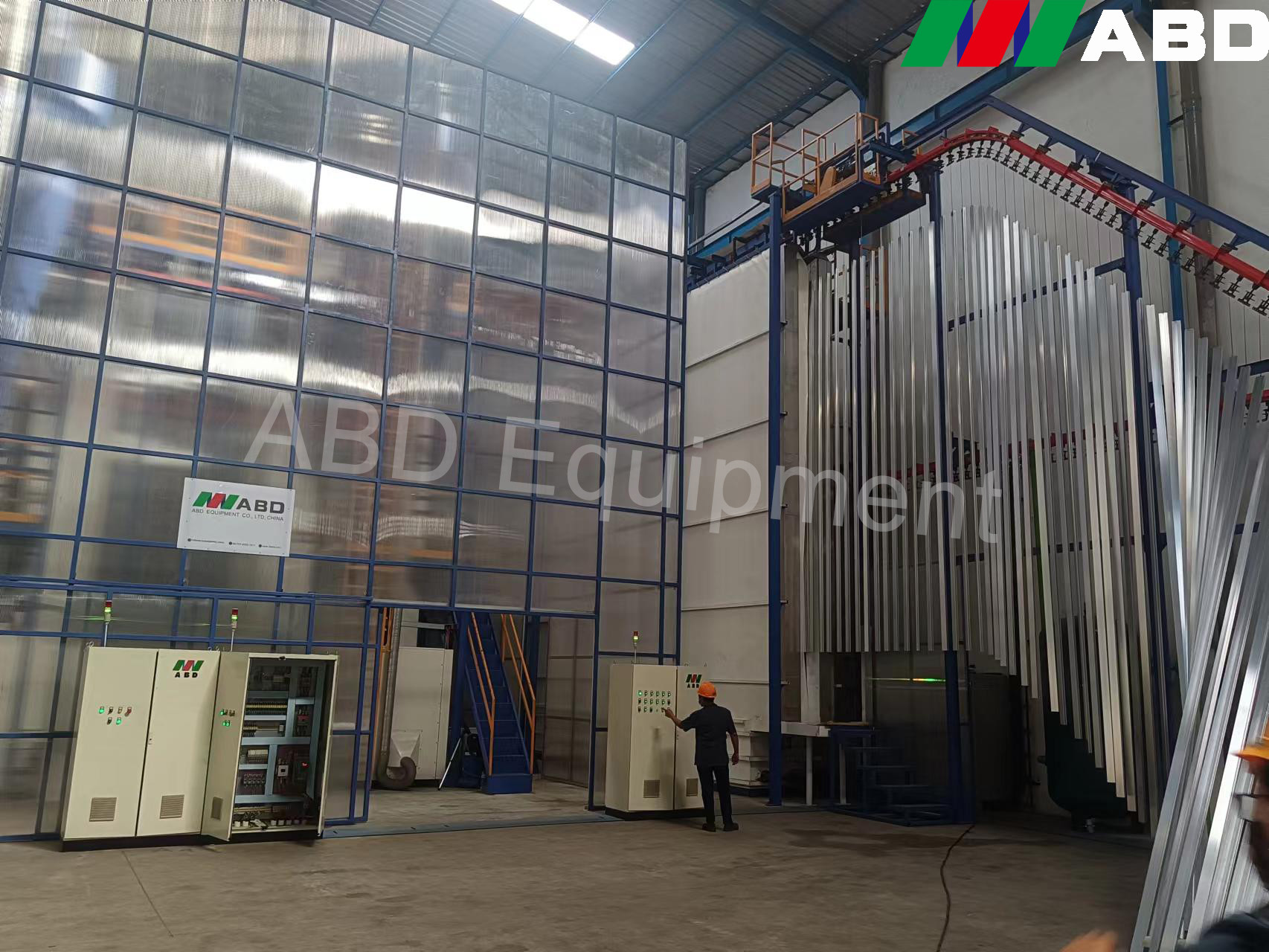 Cheap Metal Aluminum Vertical Powder Coating Line 1000T To 2000T/ Month for sale