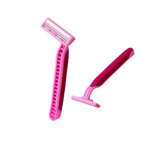 Cheap Plastic Twin Blade Disposable Razor With Fixed Head For A Comfortable Shave for sale
