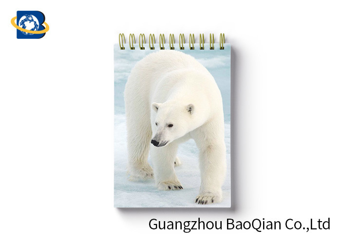 Cheap Polar Bear Animal Custom Spiral Notebooks School Stationery Set 3D Printing Cover for sale