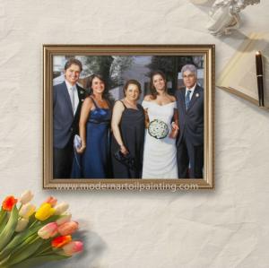 Cheap Home Decoration Family Custom Oil Painting Portraits Canvas From Photo 5cm for sale