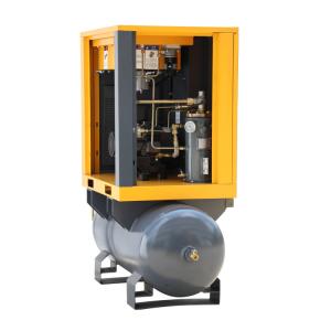 Cheap Factory competitive price 5.5kw-15kw screw compressor with tank two in one for sale